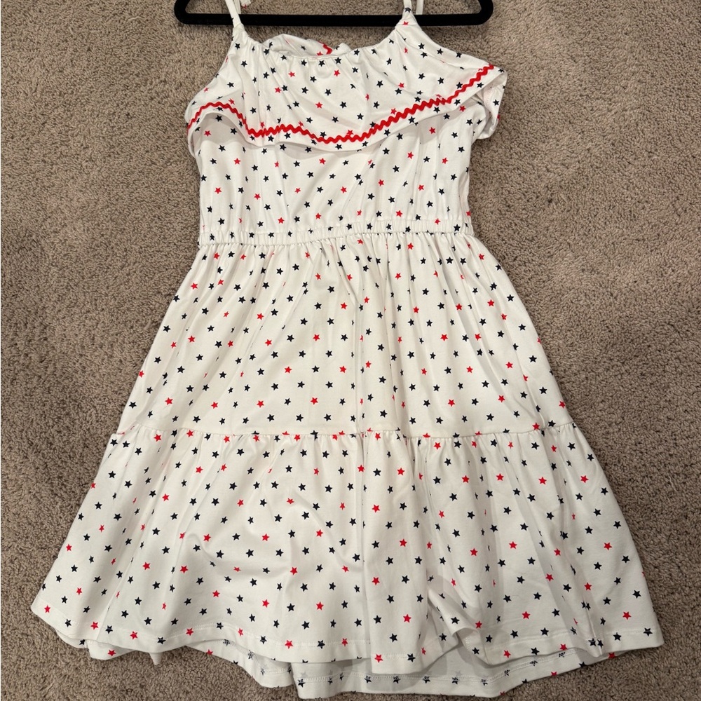 Janie and Jack White Star Print Dress size 10 - Picture 2 of 5